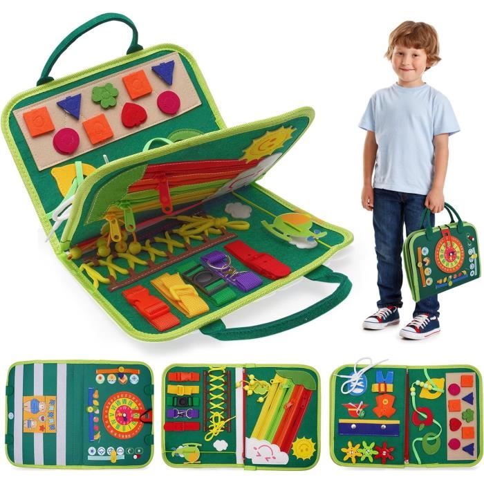 Busy Board Montessori Pour Enfants 1-5 Ans - Planche D'Activités Sensorielles Éducatives