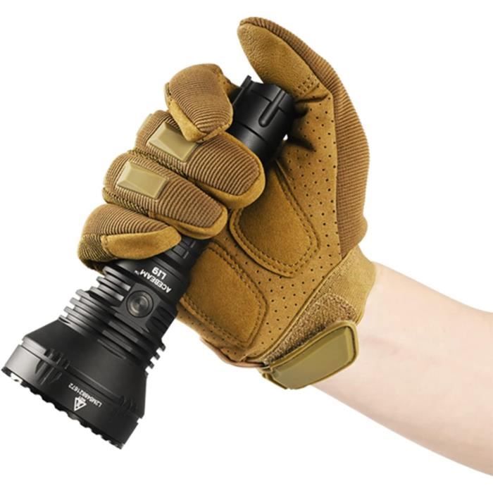 Lampe Torche Tactique LED 2000 Lumens, 10000 LUX, Noire, étanche IP56 (neuf)
