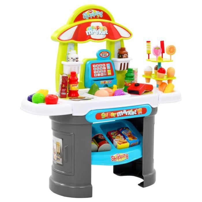 INGSHOP Ensemble de magasin de jeu pour enfants 51 pcs 68x25x67 5