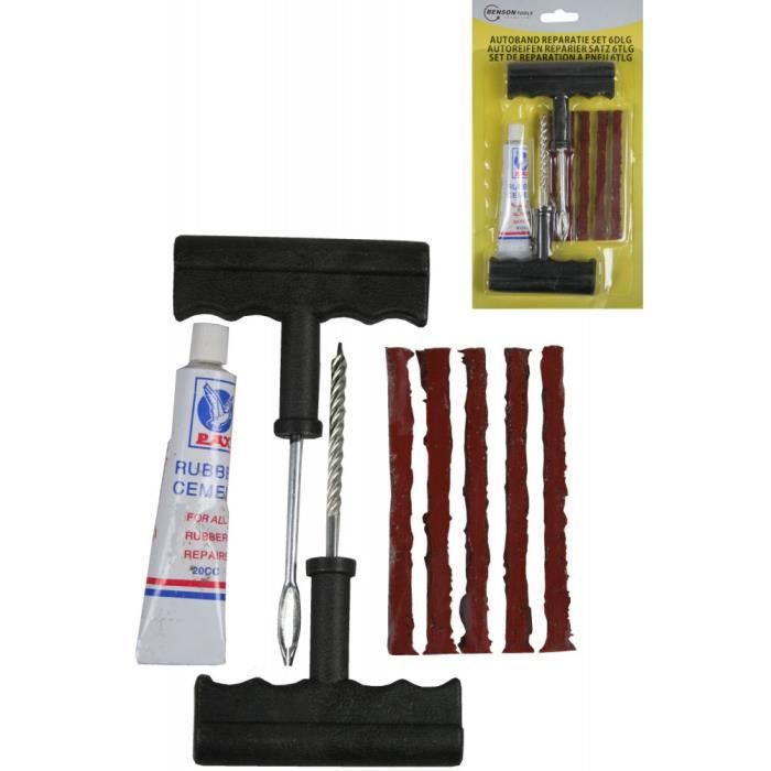 Kit de Réparation pneu 28 pièces Crevaison Tubeless Voiture Moto Outils Meches