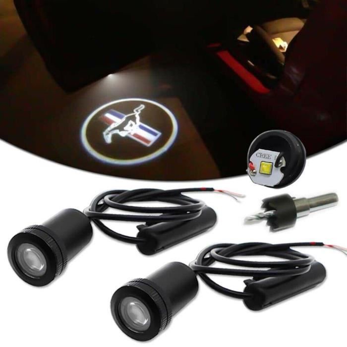 2x voiture porte bienvenue laser projecteur ghost ombre logo led lumiere pour ford mustang cdiscount auto