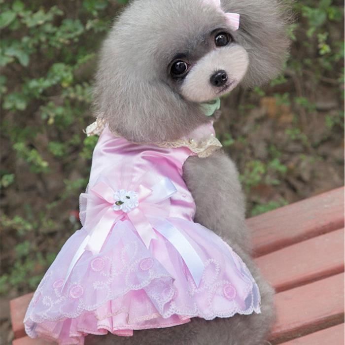 Robe De Soiree De Mariage Pour Chiens Vetements Pour Animaux Puppy Vetements Chien Vetements Pk Xs Wsm61116084pkxs 109 Achat Vente Robe Jupe Robe De Soiree De Mariage Cdiscount