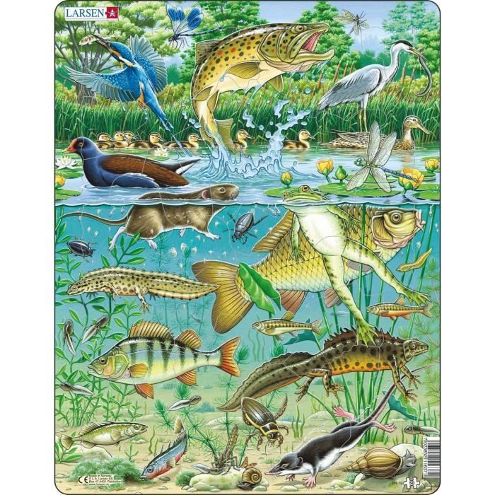 Puzzle Cadre Larsen FH44 – La Faune De Nouvelle-Zélande, 53 Pièces Figuratives (kiwi, Pingouin, Dauphin, Gecko, Otarie…)