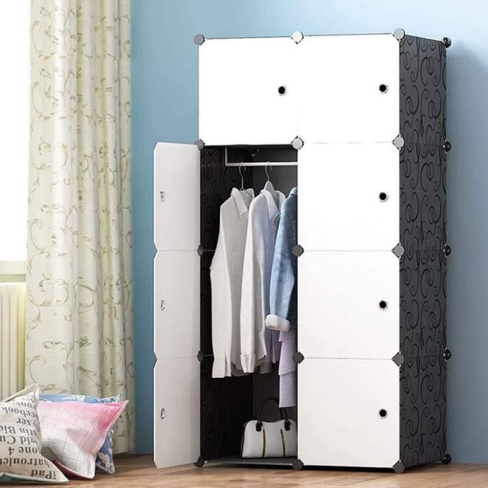 Armoire pour Vetement, DIY Armoire Plastique Chambre, Armoire Enfant