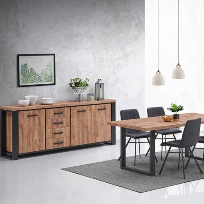 Table ovale de salle à manger en bois massif de sapin Decowood
