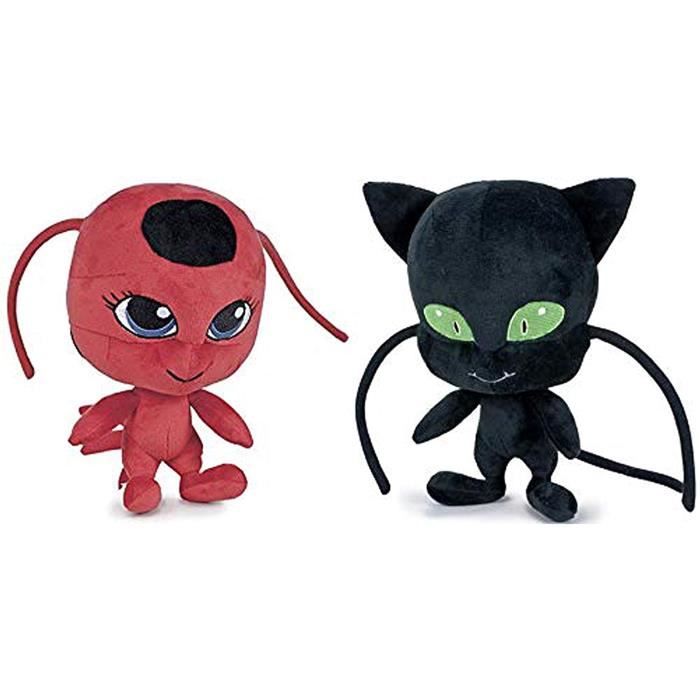 FP Miraculous Peluche Miraculous lot Plagg et Tikki 27 cm Lot de 2 Peluches Cdiscount Jeux Jouets
