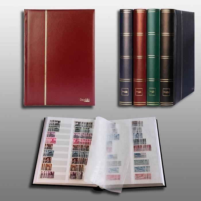 Album for timbres Prophila 60 pages rouge, cadeau philatélie
