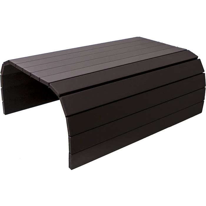 Plateau De Canapé Réglable En Bois - Étagère D'Accoudoir Pour Télécommande, Boisson, 26.5x38.5cm, Installation Facile