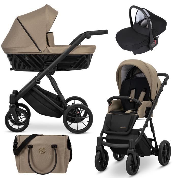 KUNERT Ivento 3en1 Poussette design 0 a 3 ans 9 accessoires Caramel Cdiscount Puericulture Eveil bebe