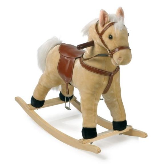 Cheval bascule en bois et tissu doux Jules Pour b b d s 24