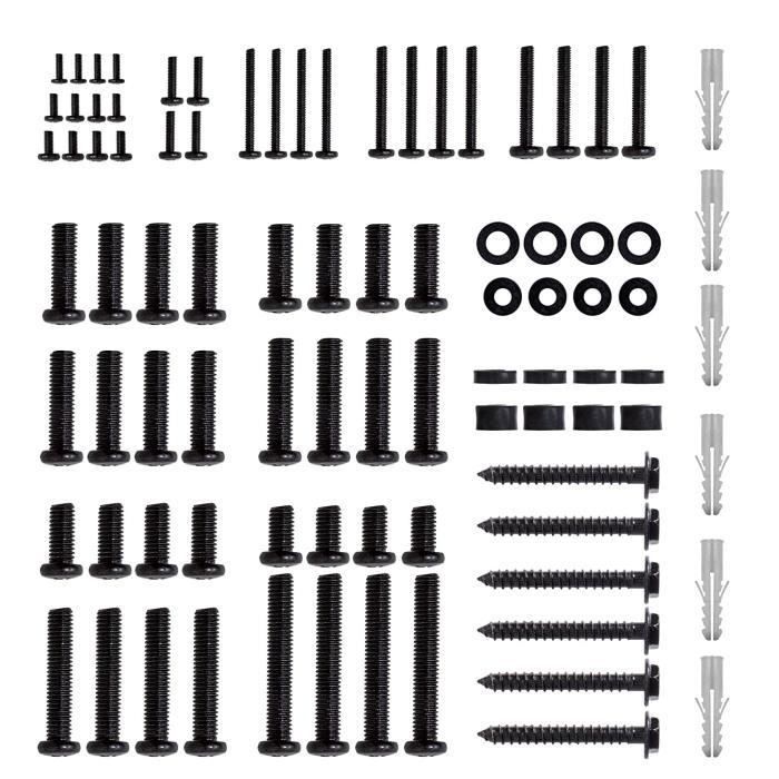 Kit De Vis Universel Pour Montage TV - 68 Pièces, M4/M5/M6/M8, Jusqu'à 80 Pouces, Boîte De Rangement - 10