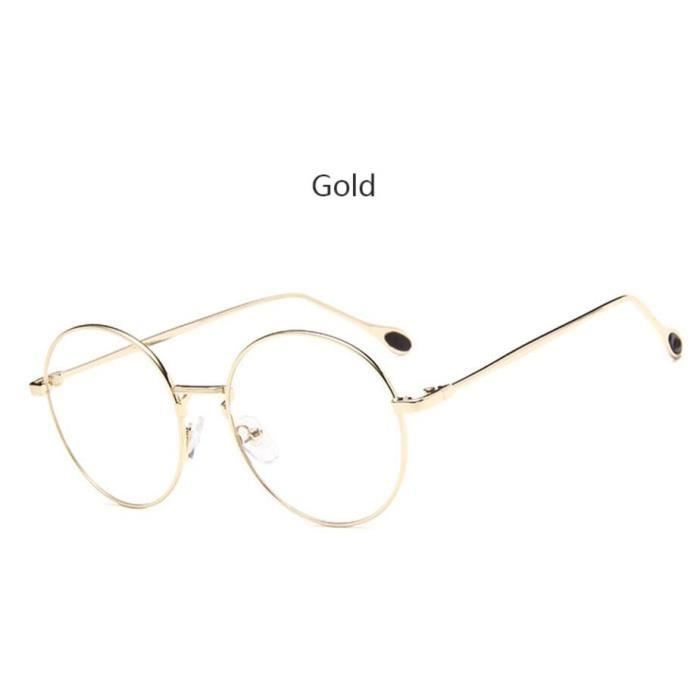 Lunette ronde metal doré clearance