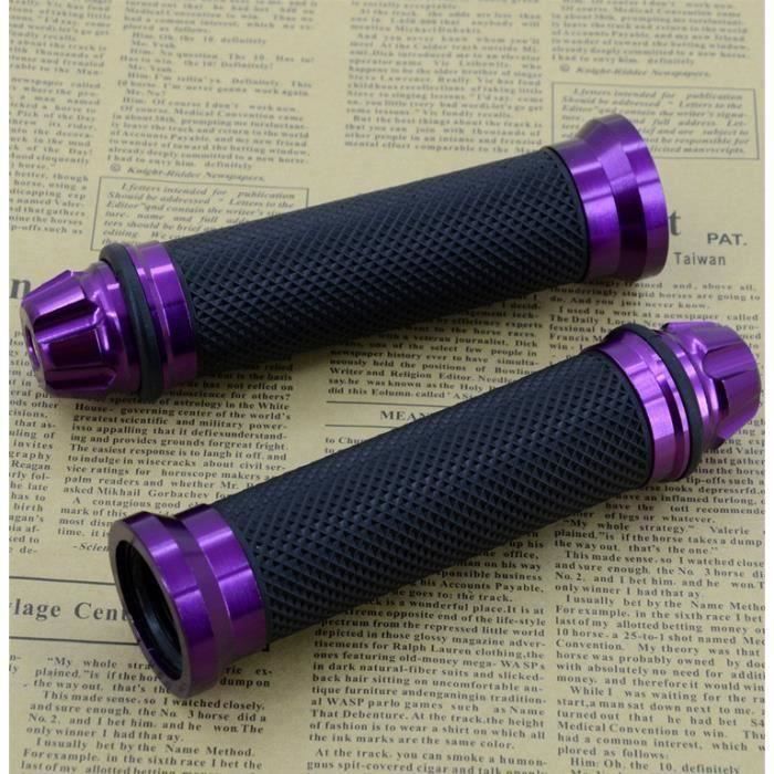 Poignées De Guidon Moto En Gel Caoutchouc - Universelles 7/8" - Noir - Confort Antidérapant