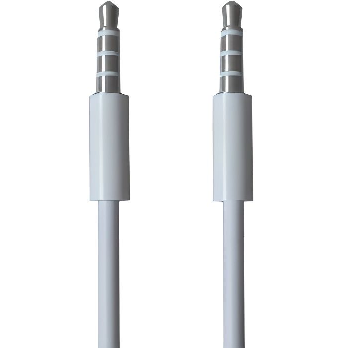 Câble Jack 3,5 Mm Stéréo Plat 1 M - Pour Casque, Smartphone, MP3/MP4, Neuf Sous Blister