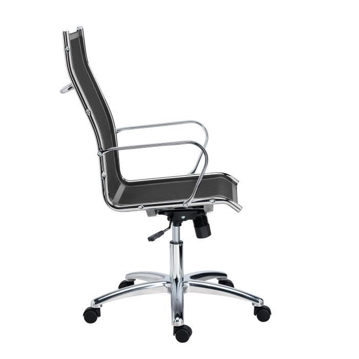 Chaises Chloe cuir noir dossier haut - Créaligne | Groupe Sofive