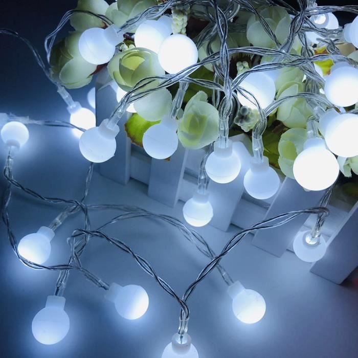 Boule lumineuse Simona pomme blanc or 22 cm Leds USB - Home Edelweiss