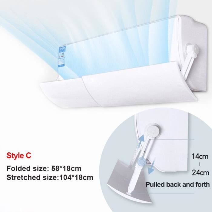 SeeYOLO Déflecteur De Climatisation Réglable Minimalist - Anti-Air Froid Direct