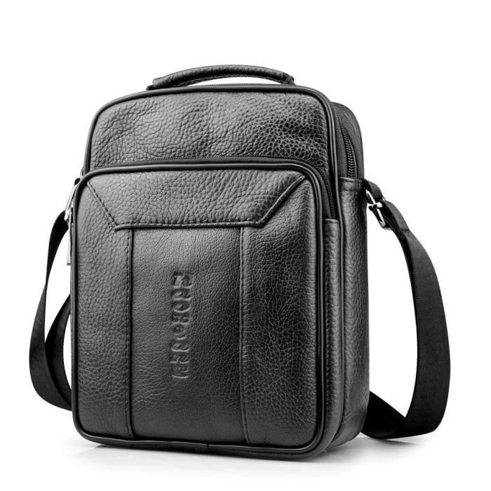 Sac à bandoulière homme - Sac homme en cuir, sac homme tendance.