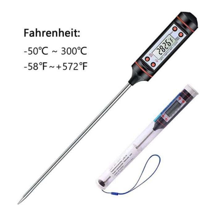 Sonde à Viande Longue Sans Fil Inkbird - Sonde De Rechange Noire Pour Thermomètre Barbecue INT-12-BW