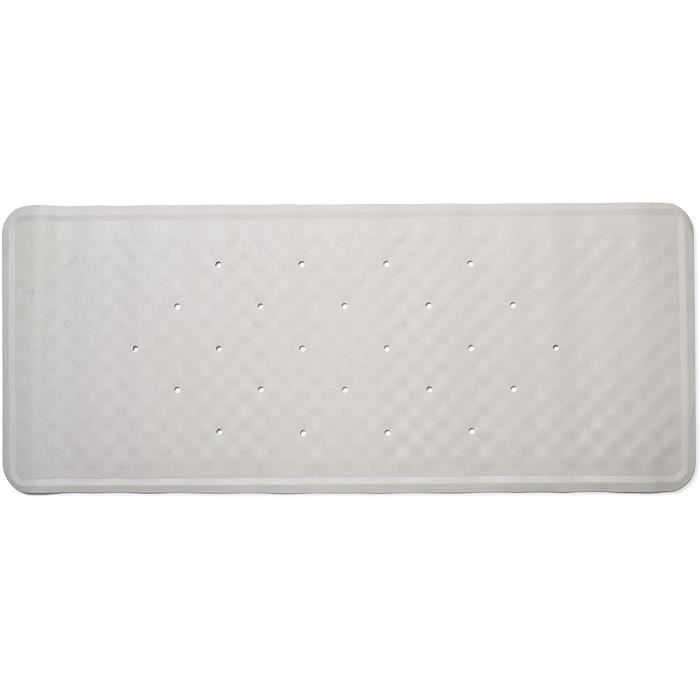 Croydex Anti-bacterial antidérapant en caoutchouc aspiration Tapis de Bain-Blanc 34 x 74 cm