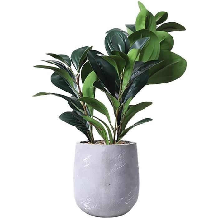 Ruibuy Plantes Tropicales artificielles avec Pot de Ciment Feuille Tropicale  en Pot dcoration de la Maison Bureau Plante de S[12178] - Cdiscount Jardin