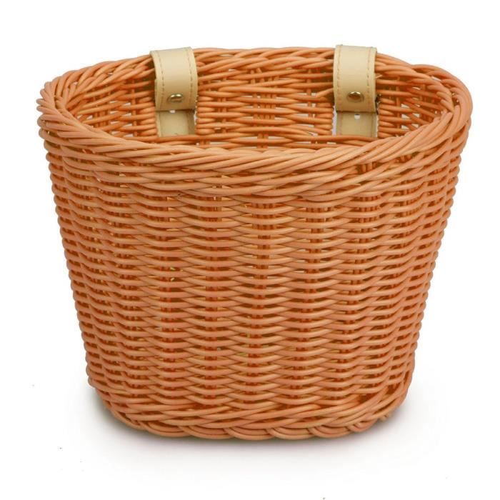 Panier Vélo En Osier Naturel Pour Guidon Avant – Look Rando Bohème Pour Fille