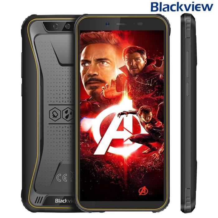 Achat T&eacute;l&eacute;phone portable Blackview BV5500 Smartphone IP68 étanche 5,5" Écran(18:9) 16Go ROM 2Go RAM 4400mAh Batterie Téléphone portable mobile - Jaune pas cher