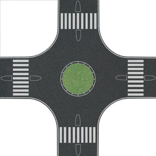 Busch Environnement BUE1101 – Rond-point Giratoire Adhésif Pour Modélisme Ferroviaire, échelle HO (1/87), Dimensions 300 X 300 Mm, Fabrication Allemande