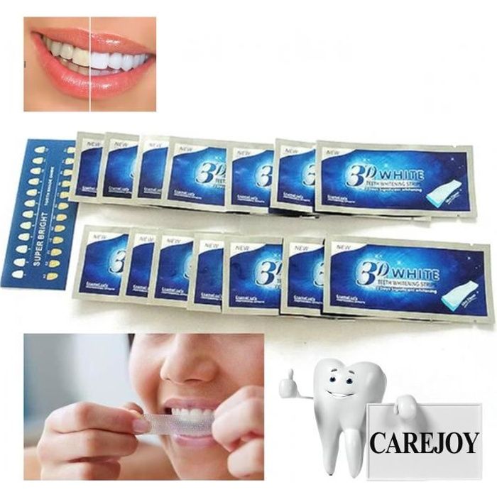 Kit De Blanchiment Dentaire - 14 Bandes Végétaliennes - 7 Sachets - Neuf - GlorySmile