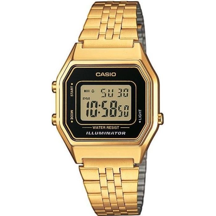 montre casio vintage iconic femme or