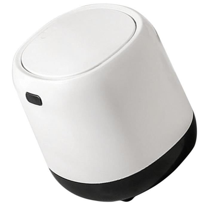 Poubelle Créative Avec Couvercle Et 50 Sacs - Mini Corbeille à Papier Pour Bureau, Maison, Salle De Bain - Design Compact Blanc - 5