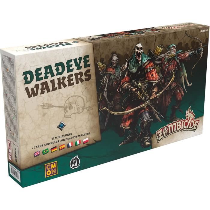 Zombicide Black Plague – Extension Deadeye Walkers – 21 Figurines – Dès 13 Ans – 1 à 6 Joueurs – 60 Min