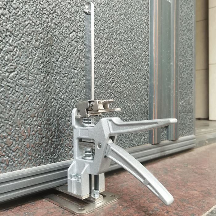 Élévateur réglage hauteur carreaux, cric à main bras robuste, outil levage porte 0-65 mm localisateur système nivellement carreaux muraux amélioré, outil auxiliaire carreaux niveleur vertical