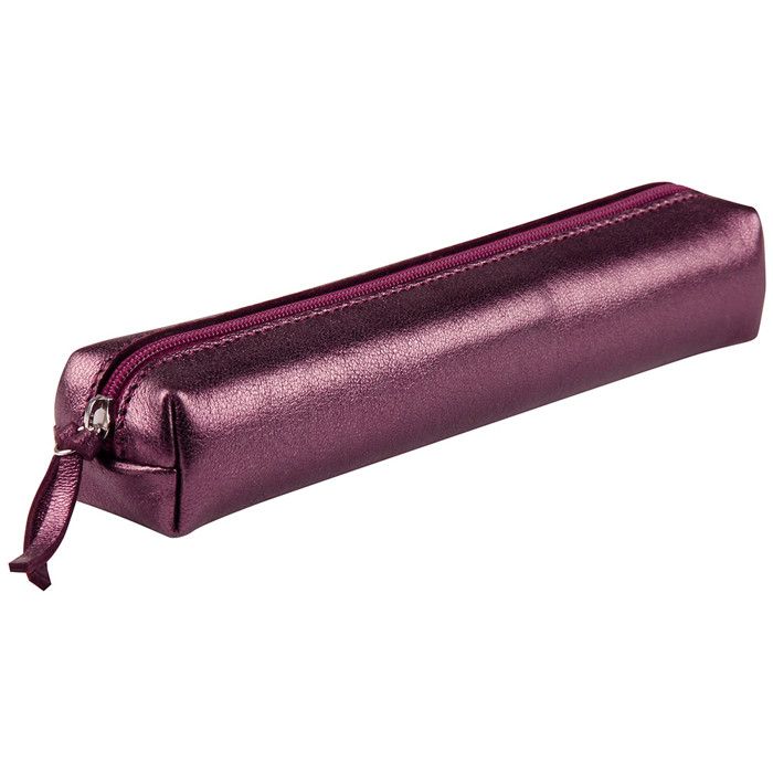 Trousse Clairefontaine - Cuir naturel - 1 compartiment - Trapèze