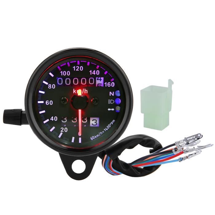 Compteur De Vitesse Universel MPH Odomètre 0-180MPH Rétroéclairage 68mm Argent - Moto Voiture Camion