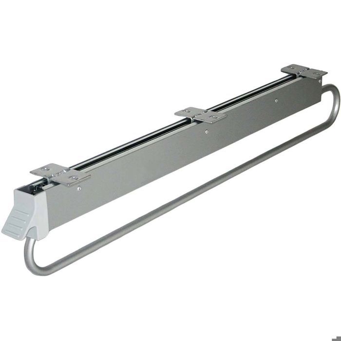 Porte-vêtements extractible - EMUCA - Self - 800mm - Acier et Plastique - Gris métallisé Porte-vêtements extractible - EMUCA - Self - 800mm - Acier et Plastique - Gris métallisé