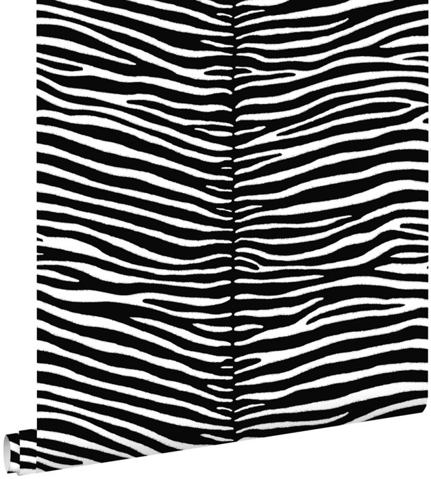 Papier peint zèbres noir et blanc - 53 cm x 10,05 m - 136807