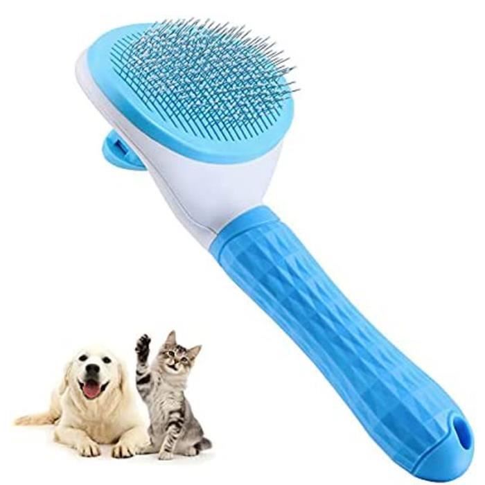 Meilleurs prix pour Auto-nettoyante -Élimine le sous-poil - Brosse pour chien et chat - Convient pour les poils courts à longs - Brosse douce pour chat