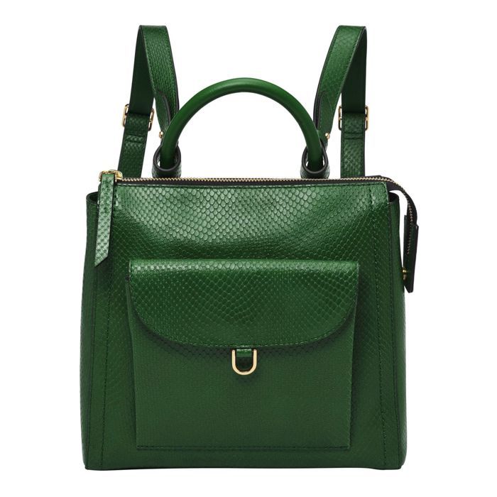Sac à Dos FOSSIL Greenville En Cuir Onyx - Pour Ordinateur, Réglable, Magnétique, Neuf Avec étiquette