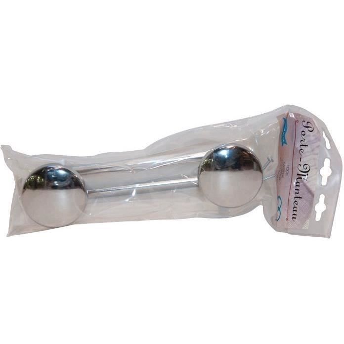 Patère 2 têtes chromée