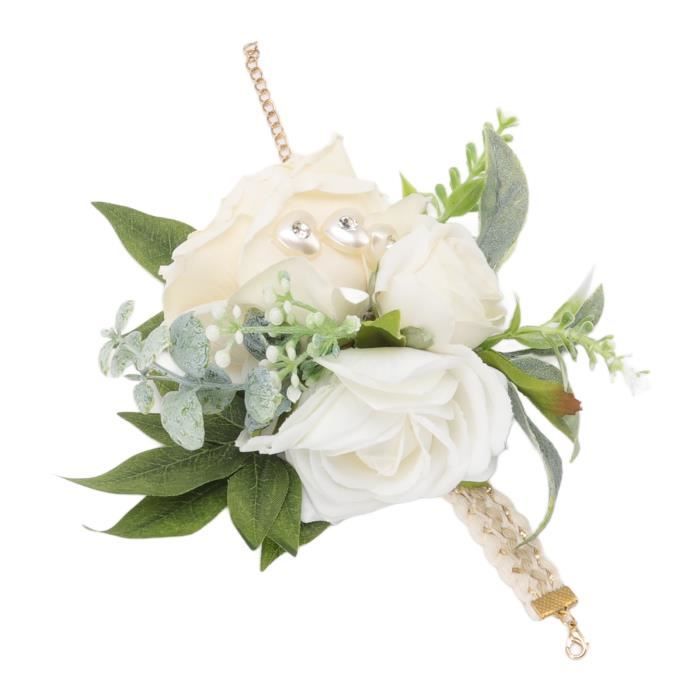 Corsage & Fleur De Poignet Mariage - Rose Artificielle élégante Pour Mariée Et Marié - Orange - 2