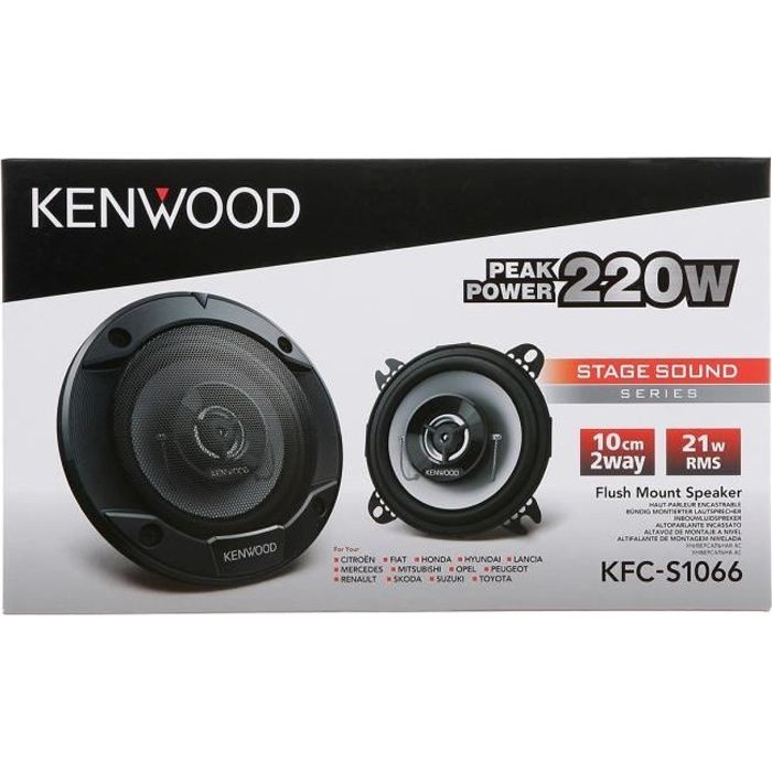 KENWOOD Enceintes 2 voies - KFC-S1066 - Cdiscount Auto