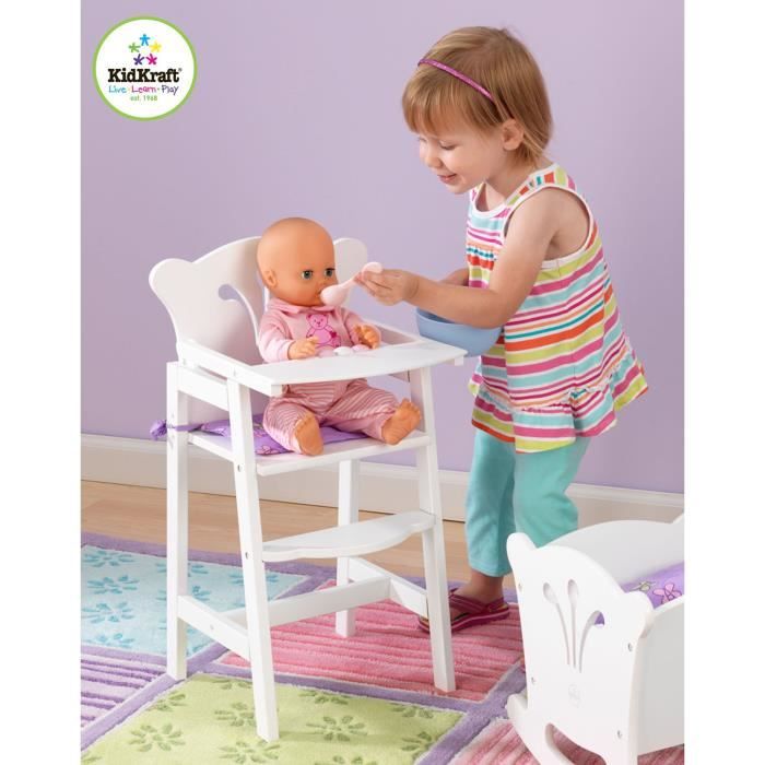 KidKraft Chaise haute de poupée Lil' 34,3 x 31 x 57,8 cm Blanc 61101