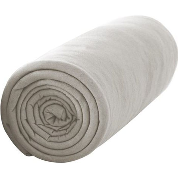 Drap housse 100% coton 90 x 190 cm Today Mastic