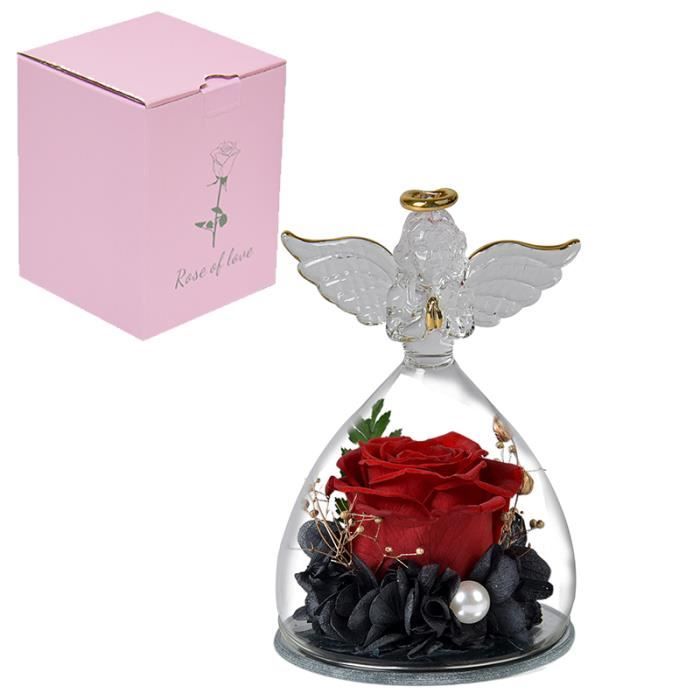 Ange en verre soufflé à la main Figurine d'ange gardien Art du verre à