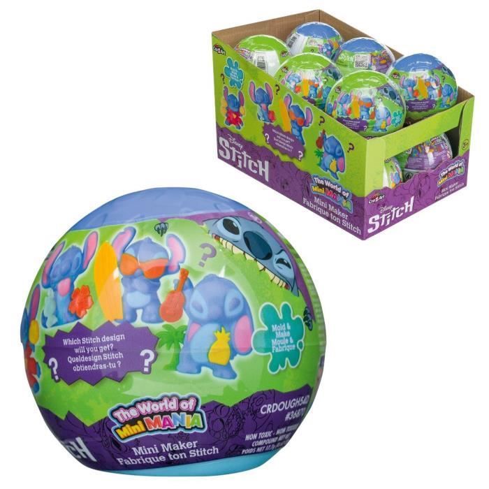 LEXIBOOK CRAZART - Balle mini mania Stitch figurines à modeler