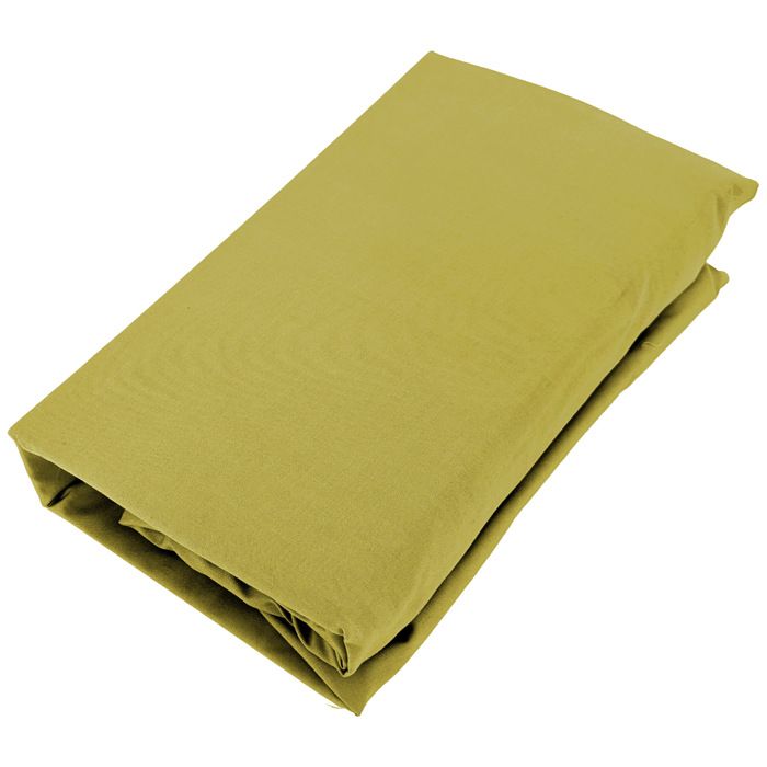 Drap housse uni 180x200 cm bonnet 35 cm percale de coton MANOIR vert Jasmin Drap housse uni 180x200 cm bonnet 35 cm percale de coton MANOIR vert Jasmin