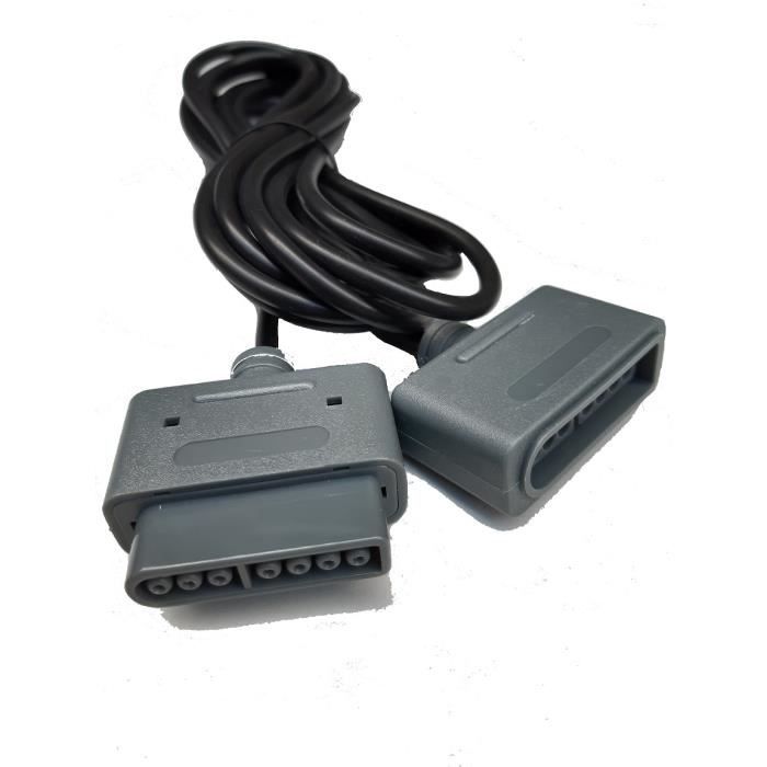 Link e : Cable Rallonge de Longueur 3m Compatible avec Manette sur Console Super Nintendo Famicom SNES Supernes