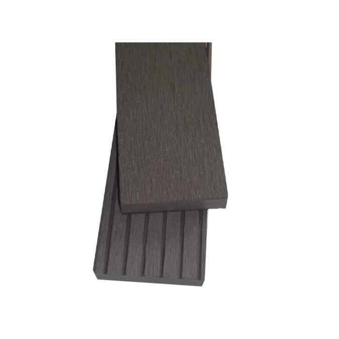 Plinthe de finition terrasse bois composite (Qualita) - McCover - Gris carbone - L: 200 cm - l: 5.5 cm - E: 1 cm