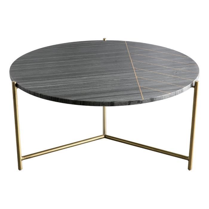 Miliboo Table Basse Ronde En Marbre Noir Sillon Achat Vente